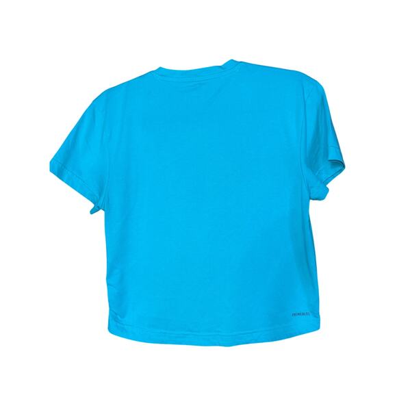 Adidas Teal Short T-Shirt Side Tie Size Small - Picture 2 of 4